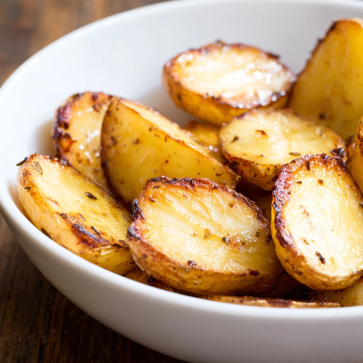 These garlic butter roasted smash potatoes are smashed and roasted, crisping to perfection with herbs and garlic.