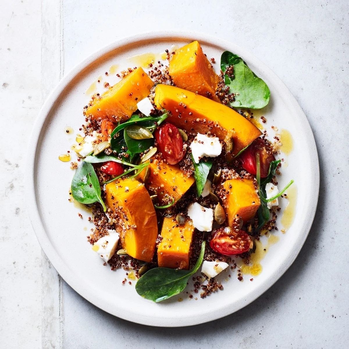 Golden Honey-Roasted Butternut Squash Bowl, a colorful, hearty vegan main with caramelized squash and quinoa.