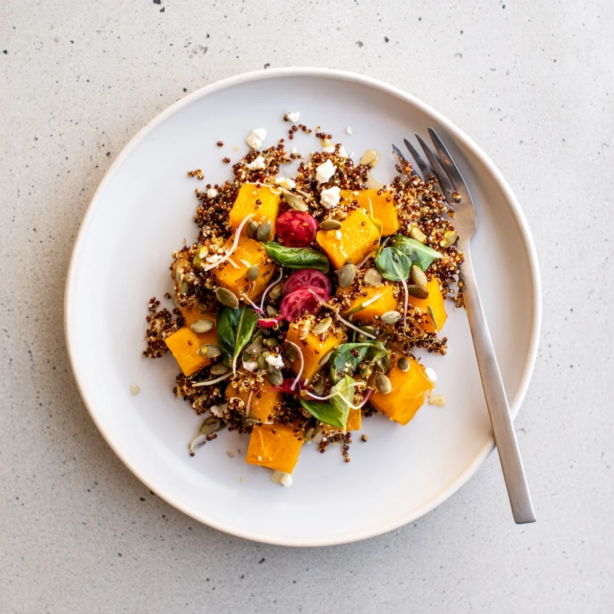 Imagine tender, sweet roasted squash in this flavorful Golden Honey-Roasted Butternut Squash Bowl with pepitas.