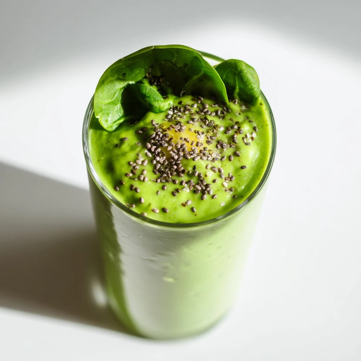 Vibrant Spinach Avocado Smoothie, a refreshing blend perfect for a healthy breakfast or snack.