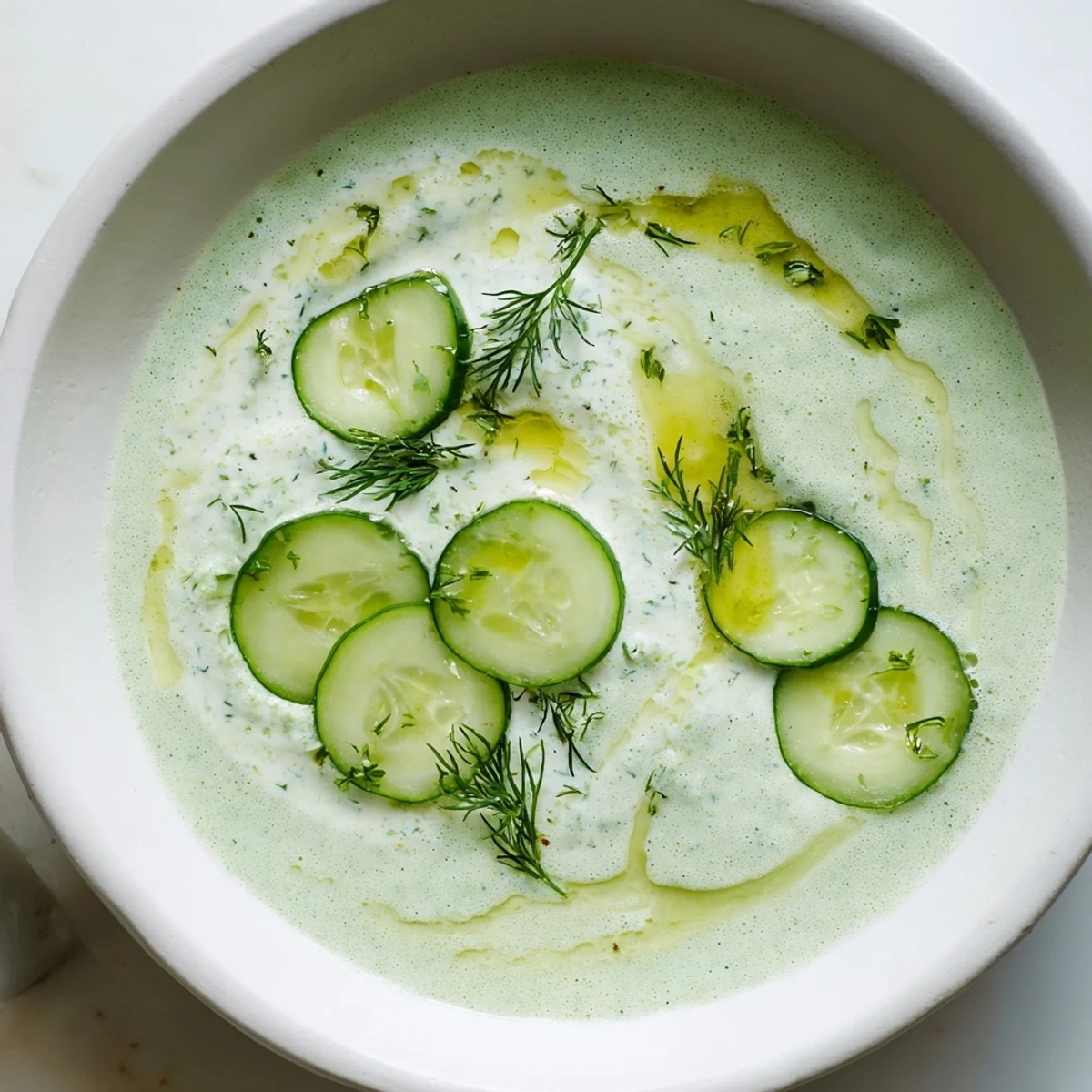 Chilled Cucumber Garlic Soup