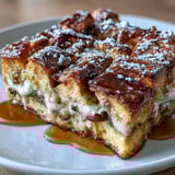 Layers of savory ham, turkey, and melted Swiss cheese in a baked brunch casserole.