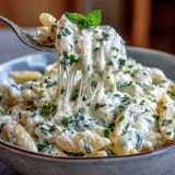 Creamy pea and ricotta pasta with mint, a vibrant spring dish perfect for a light vegetarian dinner.  