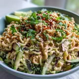 Cold Sesame Noodle Bowl Cucumber