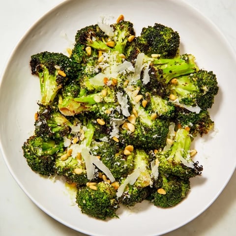 A colorful salad of charred broccoli, with Parmesan, lemon, and a bright vinaigrette.