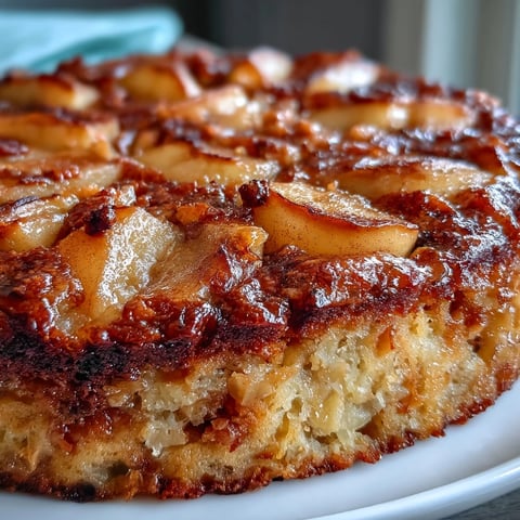Freshly baked Baked Apple Cake, warm and golden, topped with cinnamon sugar for a cozy breakfast treat.