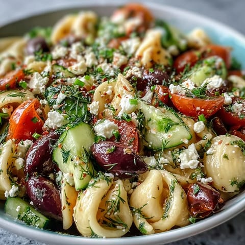Summer Pasta Greek Olives Feta