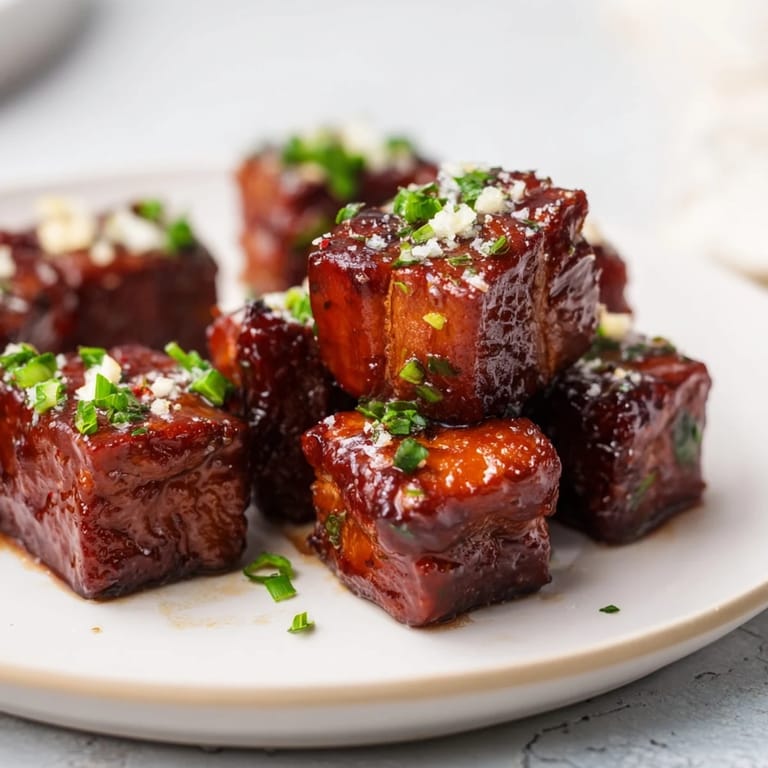 Juicy Skillet-Seared Steak Bites, cooked to perfection, swimming in a vibrant, flavorful garlic butter sauce.