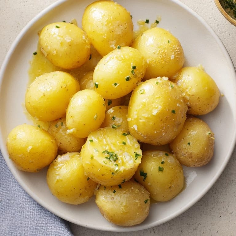 Imagine fluffy insides with the crunch of golden, seasoned crispy garlic butter roasted smash potatoes; yum!