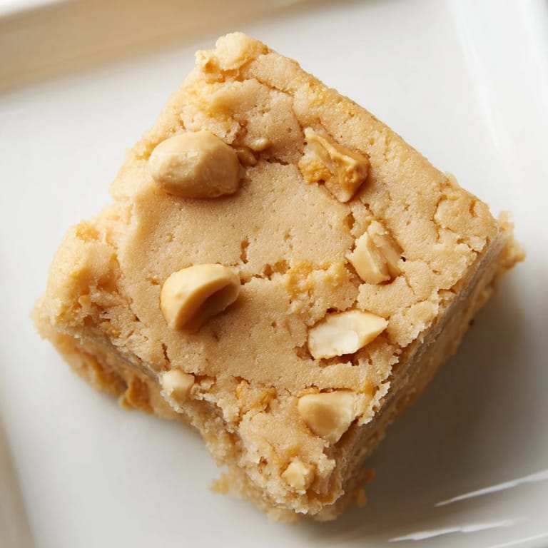 Freshly baked Peanut Butter Mochi Cake, offering a delightful mix of peanut butter richness and mochi's soft chew.