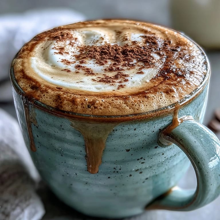 Two steaming mugs of hot hojicha latte, showcasing a rich, reddish-brown hue against a rustic wooden table.