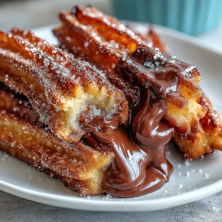 Warm churro bites, perfectly fried and coated in cinnamon sugar, paired with a glossy, decadent chocolate dipping sauce for a festive Cinco de Mayo dessert.
