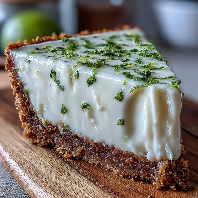 Bright No-Bake Key Lime Pie, a chilled classic with zesty lime flavor.
